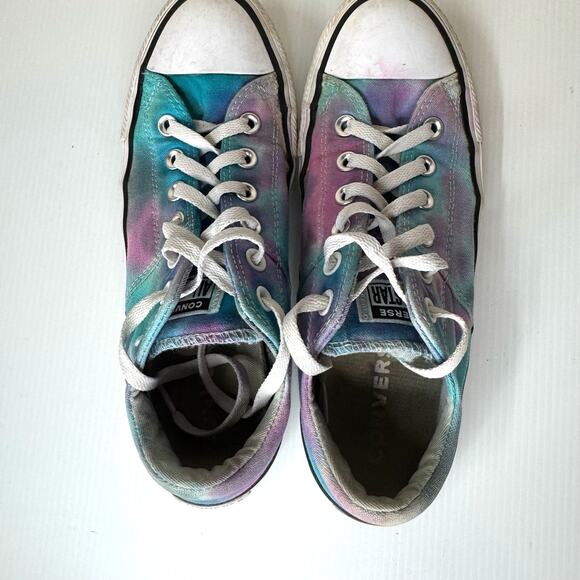 CONVERSE All Star Tie Dye Low Top Sneakers Purple Blue Women's Size 9.5 Casual - Picture 4 of 7